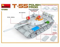 Збірна модель MiniArt Танк Т-55 польського виробництва 1:35 (MA37068)