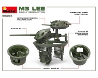 Збірна модель MiniArt Середній танк M3 Lee ранніх випусків, з інтер'єром 1:35 (MA35206)