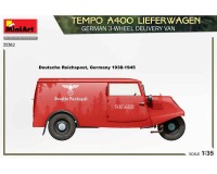 Сборная модель MiniArt Немецкий 3-колесный фургон Tempo A400 Lieferwagen 1:35 (MA35382)