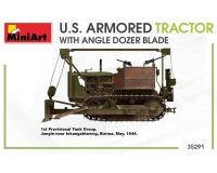 Сборная модель MiniArt Американский Бронированный Трактор с Бульдозерным Отвалом U.S. Armored Tractor w/Angle Dozer Blade 1:35 (MA35291)