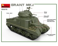 Збірна модель MiniArt Американський середній танк Grant Mk.I 1:35 (MA35276)