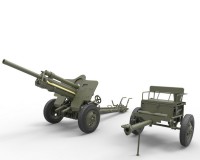 Збірна модель MiniArt Радянська гармата УСВ-БР 76-мм 1941 р артилерійським передком і розрахунком 1:35 (MA35129)