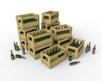 Збірна модель MiniArt Винні пляшки і дерев'яні ящики 1:35 (MA35571)