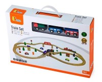Дерев'яна залізниця Viga Toys 49 деталей (56304)