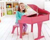Розовое фортепиано со стульчиком