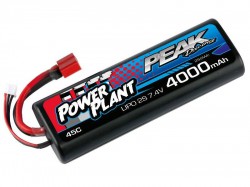 Аккумулятор Peak Racing Power Plant Lipo 4000 7.4 V Deans Plug 45C (Black case) 12AWG