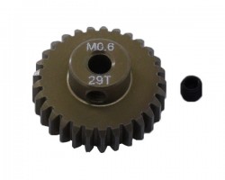 Пиньон алюминиевый RCTurn M0.6 48 Pitch под вал 3.175 мм (29T) (RTG01C29T)