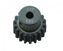 Піньон алюмінієвий RCTurn M0.8 32 Pitch під вал 3.175 мм (18T) (RTG01D18T)