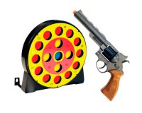 Пістолет EDISON Target Game 28см 8-зарядний з мішенню і кульками (485/22)