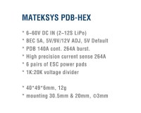 Плата распределения питания Matek PDB-HEX, 12S compatible