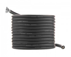 Провод силиконовый QJ 8 AWG (черный), 1 метр