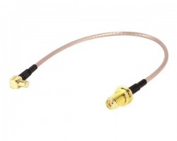 Антенний кабель QJ RG316 20 см кутовий (MMCX - SMA F)