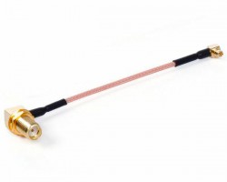 Антенный кабель RG316 20 см MMCX угловой - RP-SMA F угловой