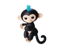 Інтерактивна ручна мавпочка на батарейках Happy Monkey (чорна)