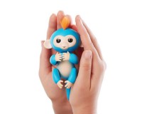 Інтерактивна ручна мавпочка на батарейках Happy Monkey (синя)