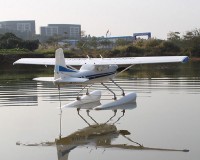 Самолет TOP-RC Cessna C185 RTF 928 мм (синий) с поплавками и симулятором