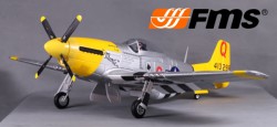 Радиоуправляемы самолет FMS Mini North American P-51D Mustang FF 3X 2.4GHz RTF c 3-х осевым гироскопом (800мм) (FMS016-3X FF)