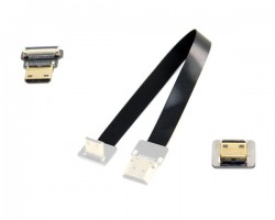 Шлейф 15см Mini HDMI 90 - Micro HDMI 90