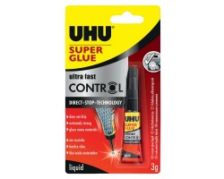 Супер клей UHU Control Ультрабыстрый 3г, блистер
