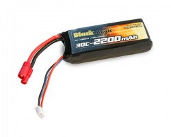 Аккумулятор Black Magic battery 7,4V (2S) 2200mAh Tube Plug LiPo 30C 3,5 mm