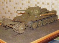 Збірна модель Зірка радянський середній танк з мінним тралом «Т-34/76» 1:35