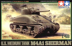 Сборная модель Tamiya танка M4A1 Sherman в масштабе 1/48 (32523)
