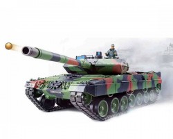 Керований по радіо танк Heng Long Leopard II A6 2.4GHz в металі з пневмопушкой і димом (HL3889-1PRO)