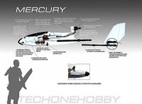 Самолет Tech-One Mercury EPO бесколлекторный 1400мм ARF красный