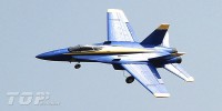 Самолет TOP RC F-18 V1 бесколлекторный 686мм синий PNP