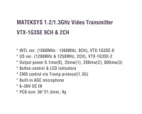 Відео передавач Matek 1.2/1.3GHz, VTX-1G3SE