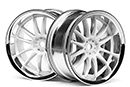 HPI Racing Диски 1/10- Work XSA 02C 12-тиспицевые,52х26 мм,вынос 3 мм, хром/белый, 2 шт.