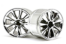 Диски 1:10 - LP35 WHEEL ATG RS8, хром. Ширина 35 мм, вылет 9 мм, 2 шт. (HPI Racing, HPI33464)