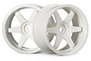 Диски 1:10 - TE37 WHEEL, белый, ширина 26мм, (вынос 6мм), 2шт (HPI Racing, HPI3845)