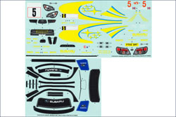 Набір наклейок SUBARU Impreza WRC 2006 (Kyosho, 39275-1)