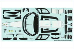 Комплект наклеек для корпуса Ferrari FXX, установленного на автомодели Kyosho серии Fazer. (Kyosho, 39280-1)
