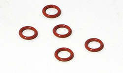 Кольцо уплотнительное силиконовое 4.5x6.6мм (красное/5шт.) (HPI Racing, HPI6823)