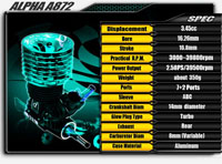 ДВС 0.21 / 3,45 см3 7+2P Off Road Buggy Competition Engine (Alpha, A872)