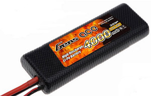 Аккумулятор 7.4V 4000 mAh 2S1P 25C Hard Case (Gens Ace, AE-4000-2S-25H)