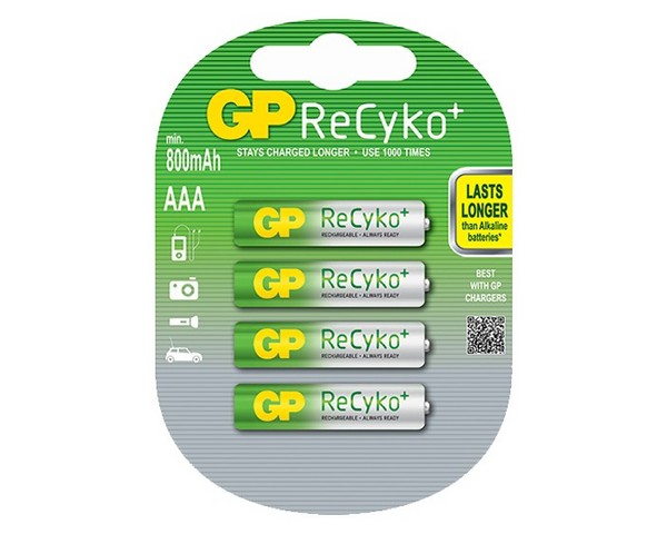 Акумулятор GP ReCyko+ NіMH 1,2V 800mAh AAA (4 шт)