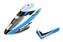 Пластиковая кабина и киль Canopy w/Vertical Fin Blue (Blade, BLH3318A)