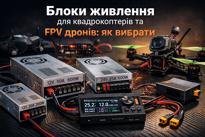 Блоки живлення для квадрокоптерів та FPV