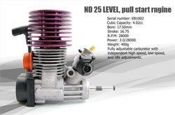 ДВС 0.25 / 4,02 см3 ND 25 LEVEL pull starter engine (Nanda Racing, EB1002)