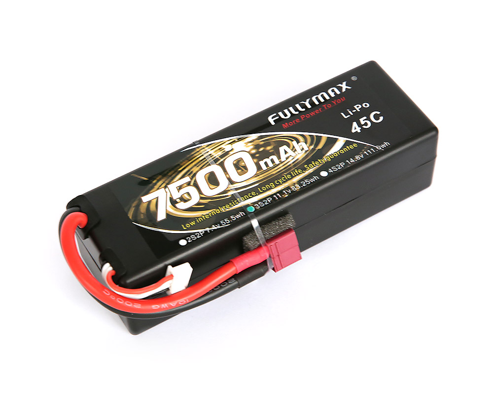 Акумулятор Fullymax 11.1V 7500mah Li-Po 3S2P 45C, T-plug HardCase