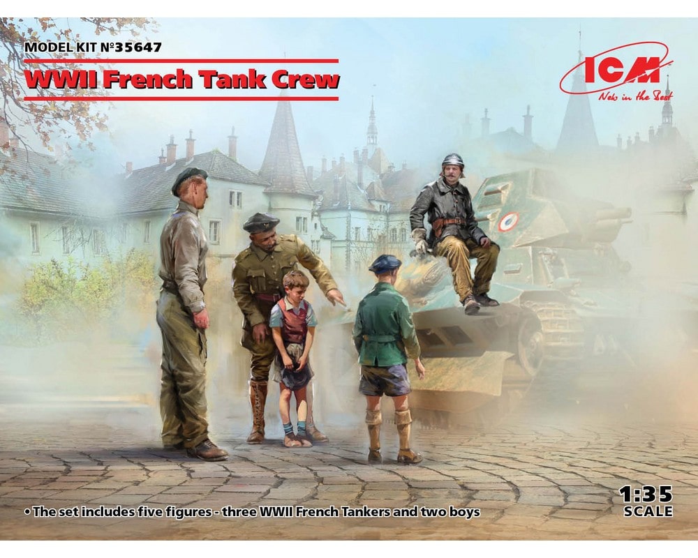 Сборные фигурки ICM Французский танковый экипаж, IIМВ 1:35 (ICM35647)