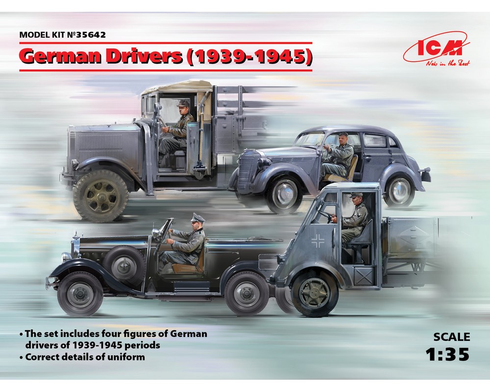 Сборные фигурки ICM Немецкие водители, 1939-1945 гг. 1:35 (ICM35642)