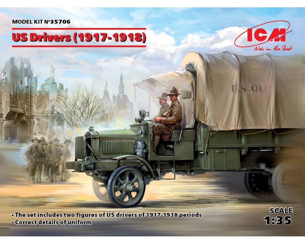 Сборные фигурки ICM Водители США, 1917-1918 гг. 1:35 (ICM35706)