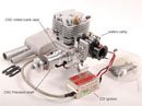 Бензиновий ДВС 26cc Gas engine w / CD-Ignition 1.45PS (FTL26)