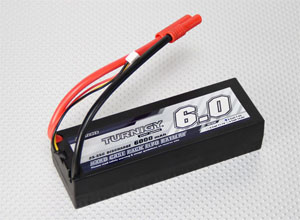 Аккумулятор 7.4V 6000mAh 2S2P 25C hardcase pack (Turnigy, HO6000.2S.25HC)