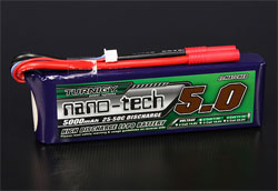 Аккумулятор 11.1V 5000mah 3S 25~50C nano-tech (Turnigy, HON5000.3S.25)