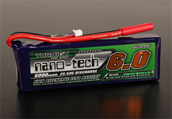 Аккумулятор 7.4V 6000mAh 2S 25~50C nano-tech (Turnigy, HON6000.2S.25)